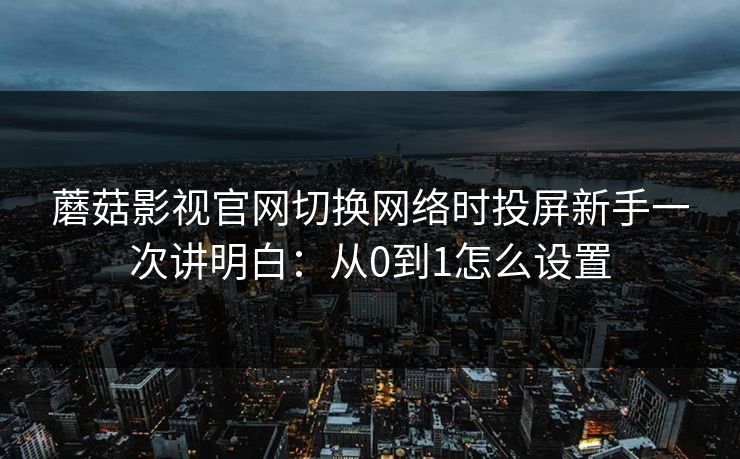 蘑菇影视官网切换网络时投屏新手一次讲明白：从0到1怎么设置